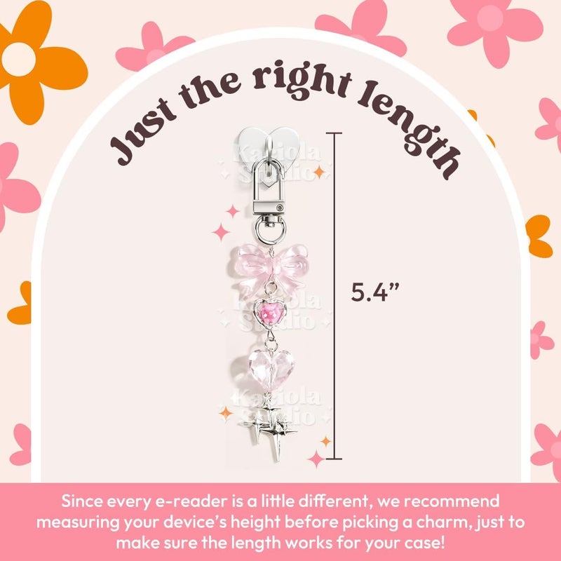 Kaciola Charms for E-reader, Cute Phone Charm Chains Bracelets Accessories for Readers Booklovers Women Men, Charms Compatible for E-Reader/Phone/Paper White (C01-C05) - Image 5